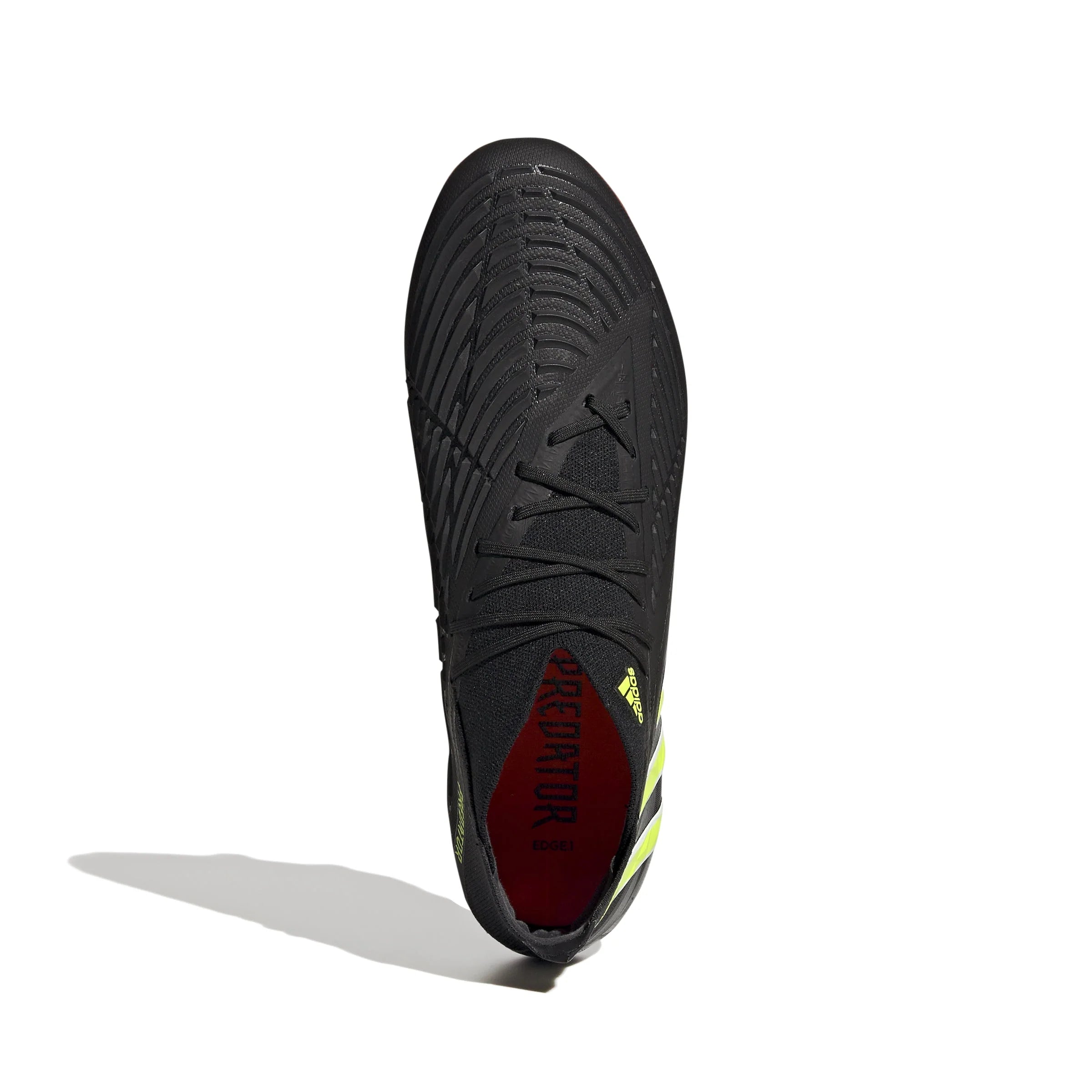 adidas Predator Edge1 FG Firm Ground Boots Black Solar Yellow Solar Red