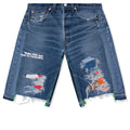 Monroe Triple Wide Denim Repair Short Indigo