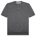 Red Emblem S S Polo Neck Grey