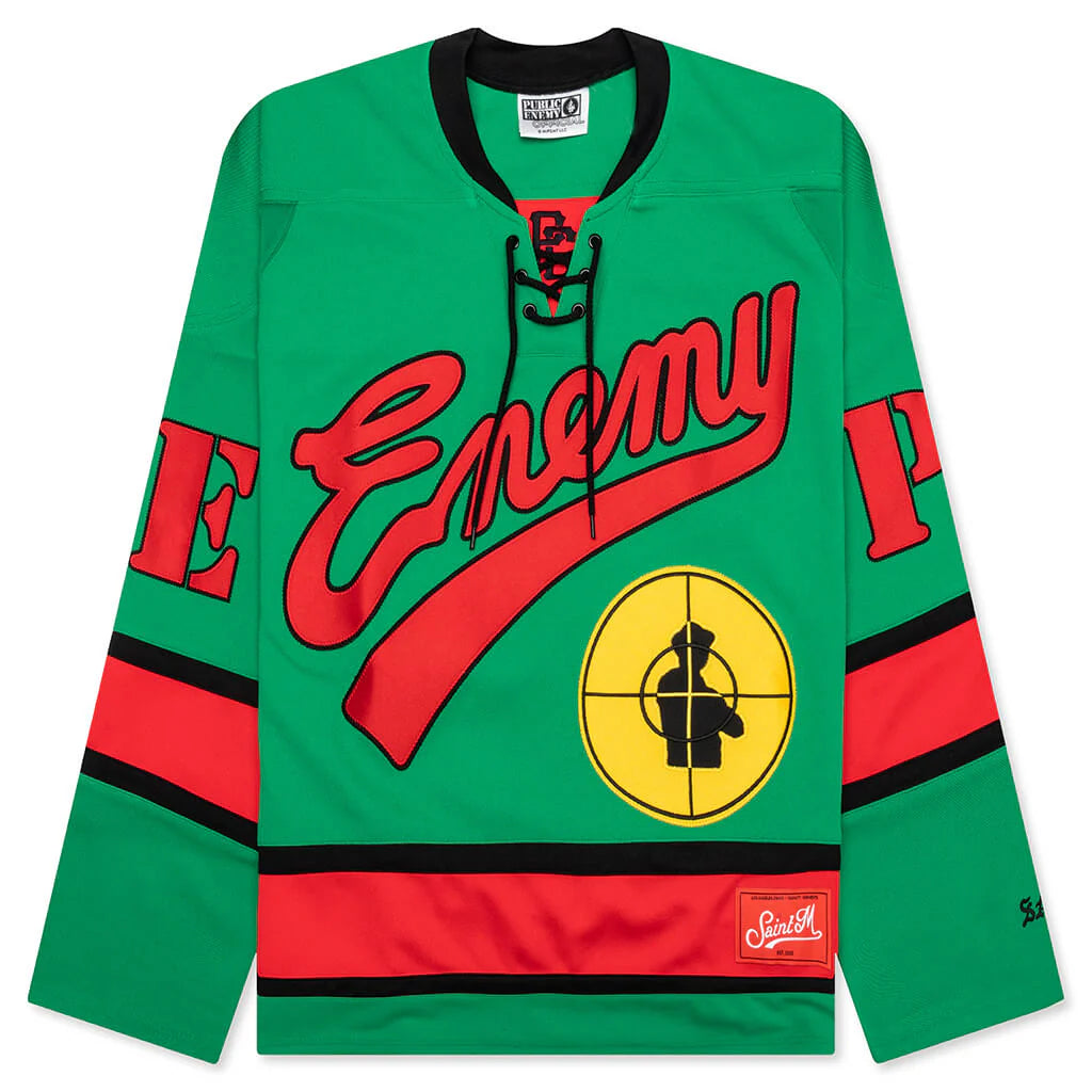 Saint Michael x Public Enemy Saint Enemy Game Shirt Green
