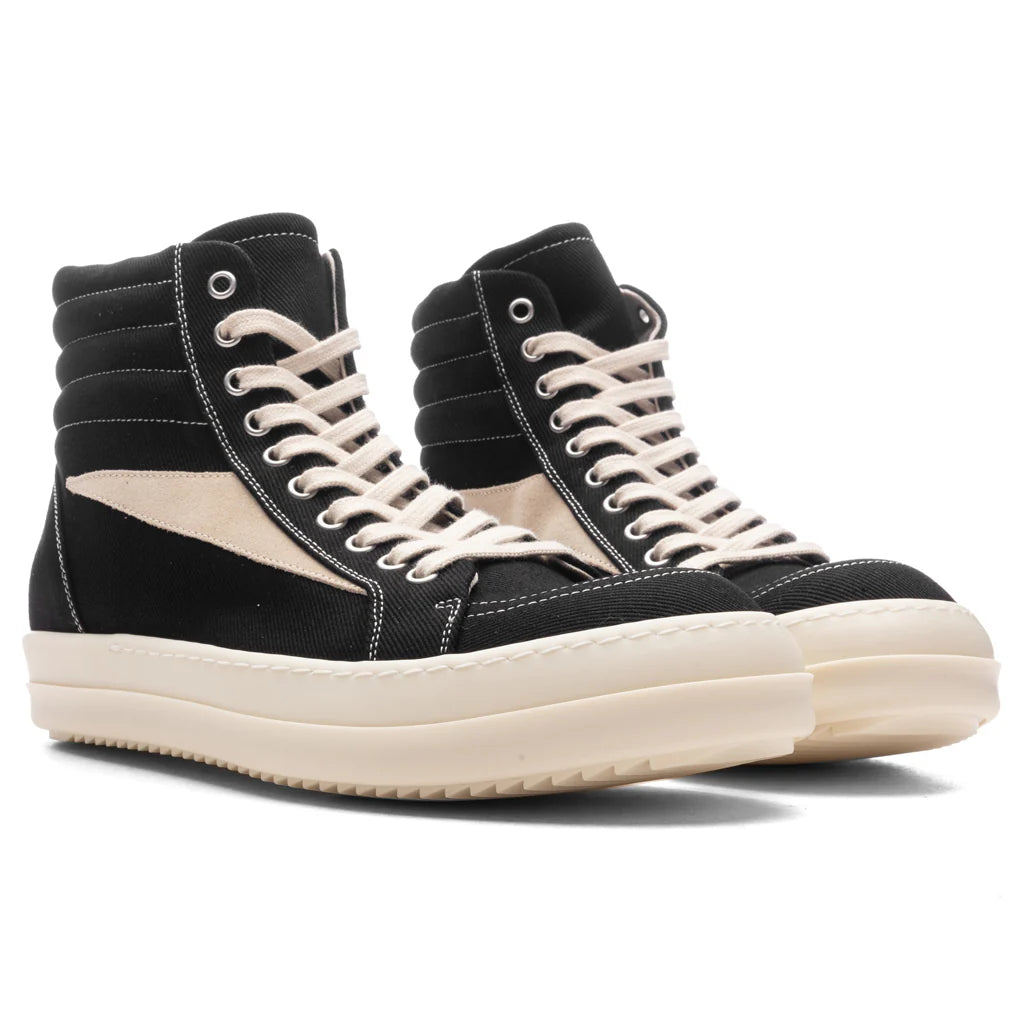 Scarpe in Denim Vintage High Sneakers Black Milk