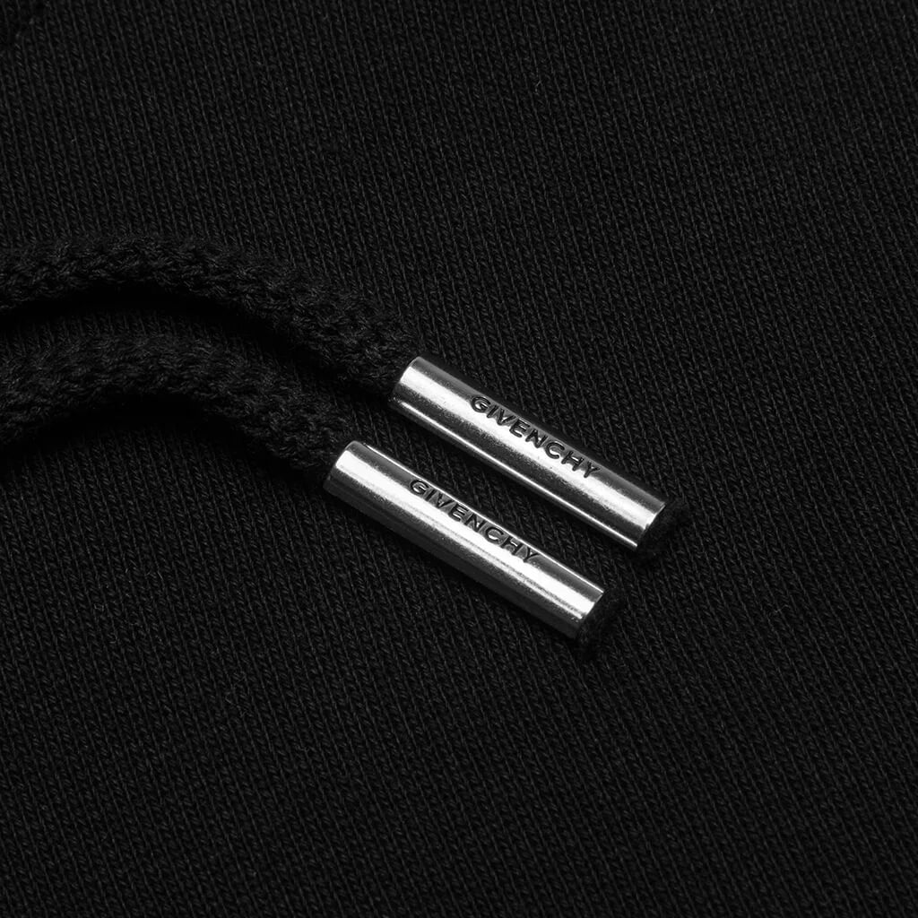 Embroidered Hoodie Classic Fit Black
