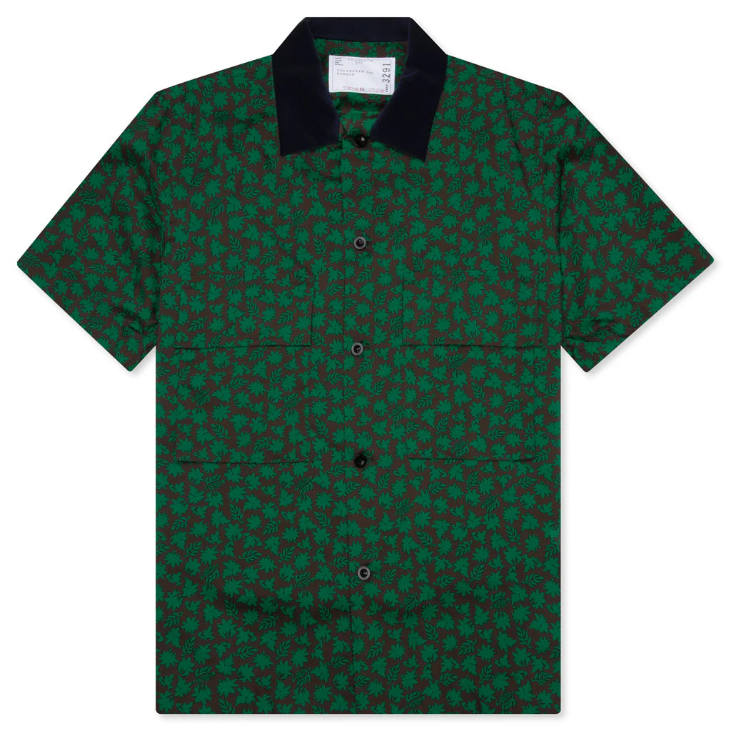 Floral Print Shirt Green