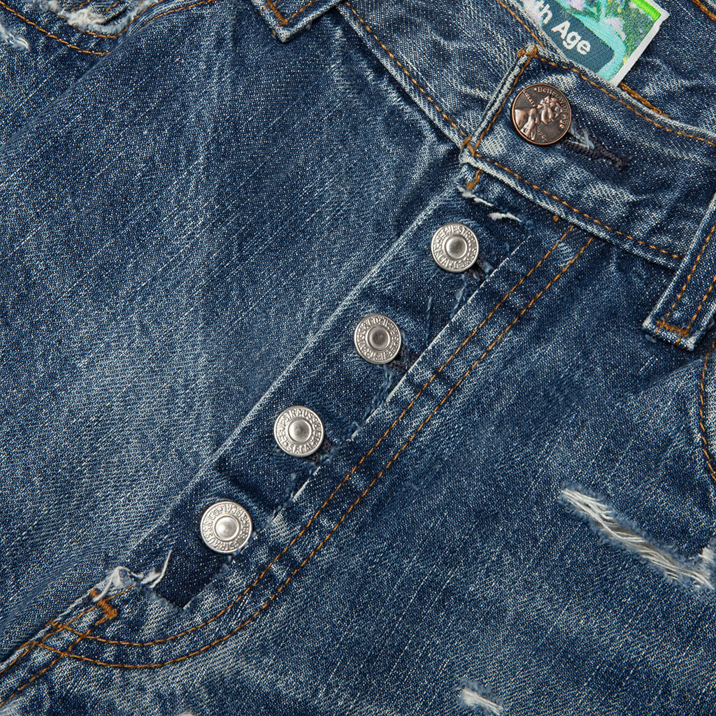 Smoked Double Wide Denim Indigo
