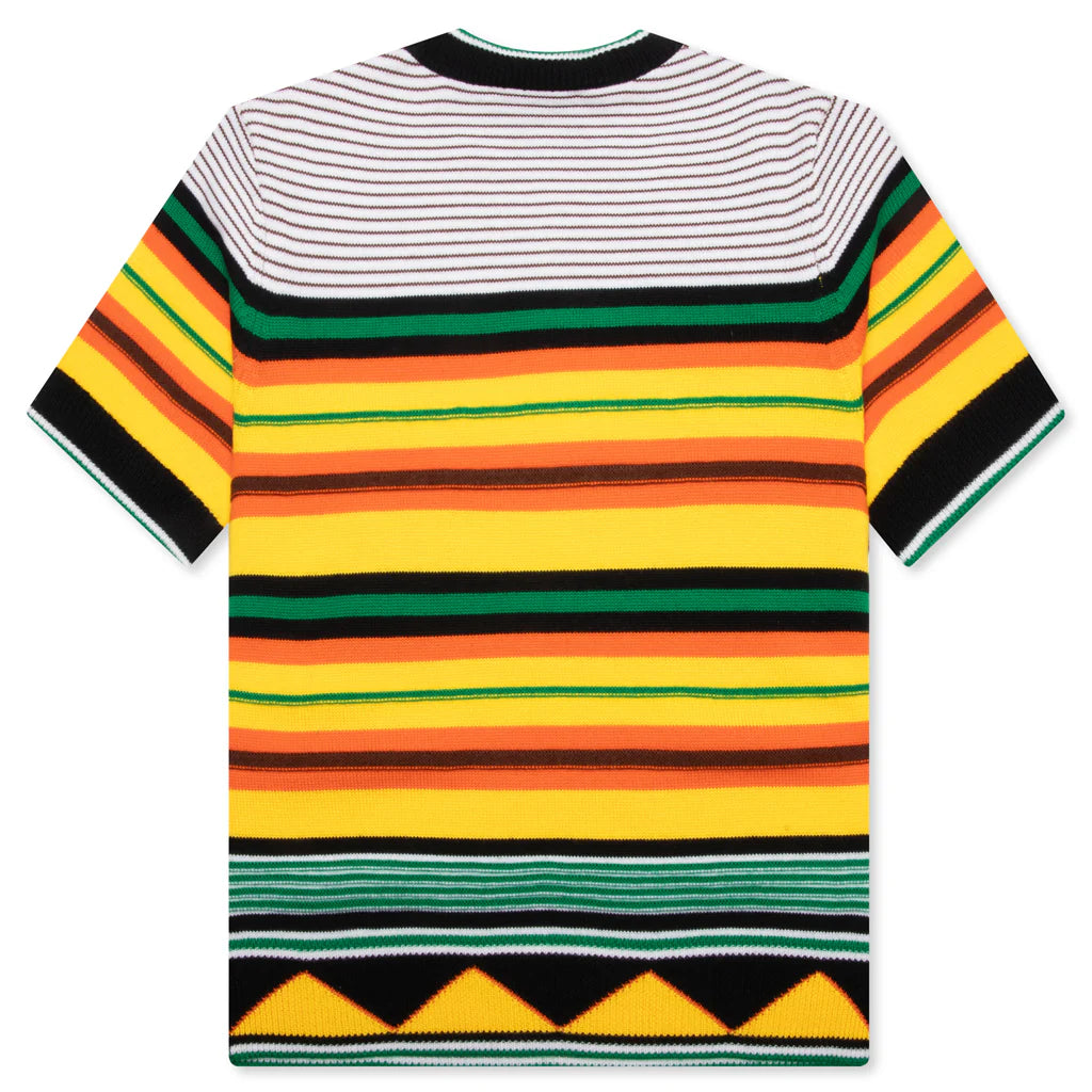 Knitted Wool Striped Tee Multi Stripe