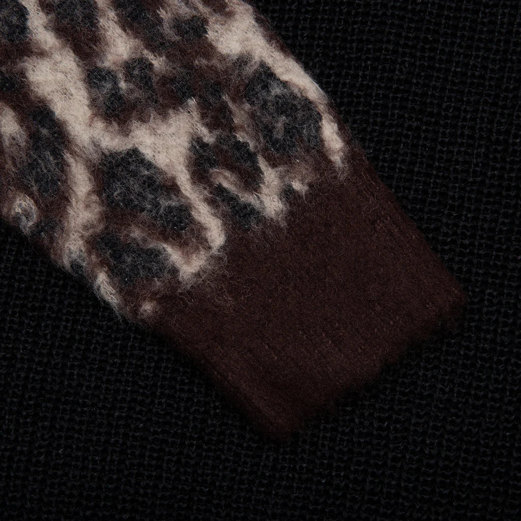 Leopard Cardigan Brown Black