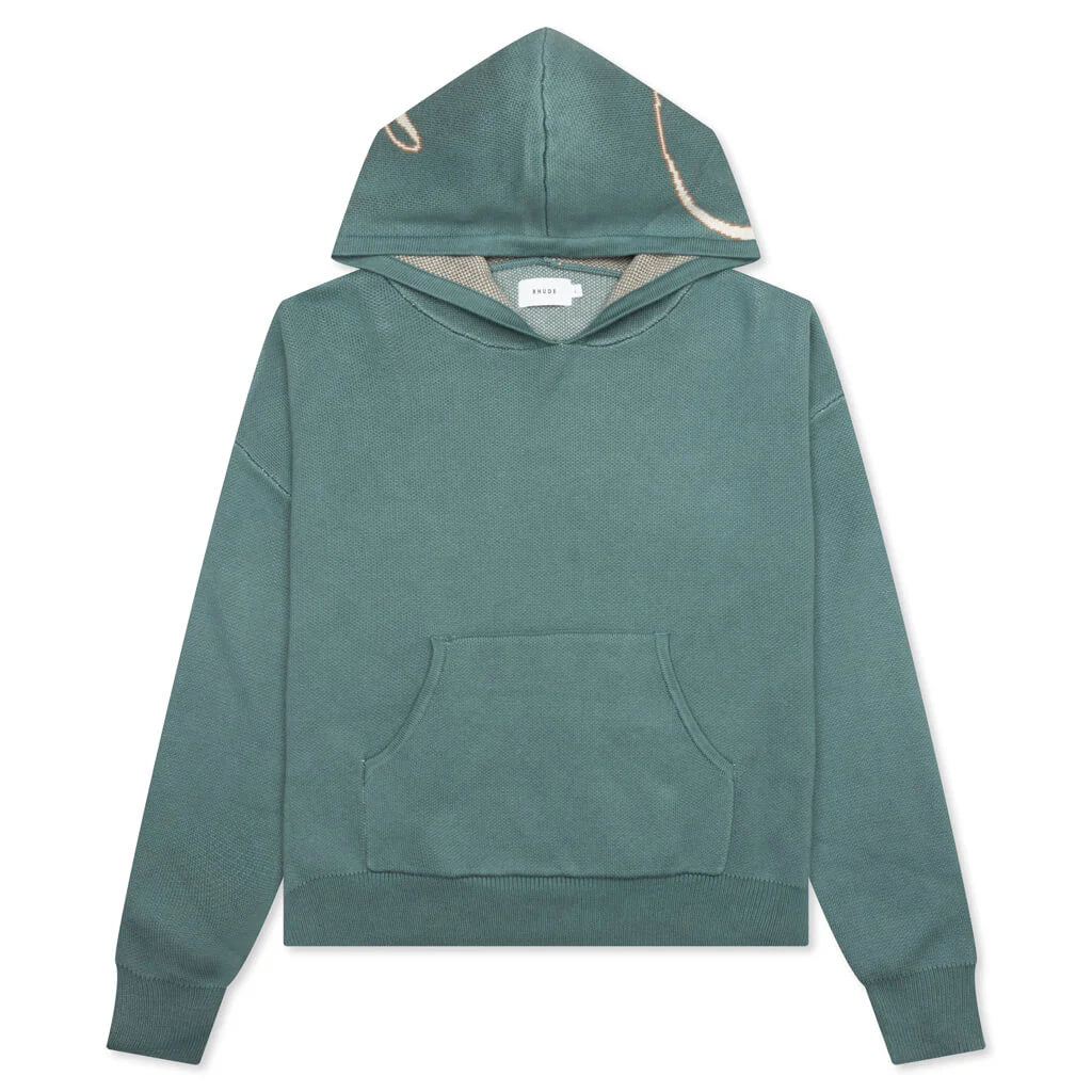 Script Logo Knit Hoodie Ivory Spa