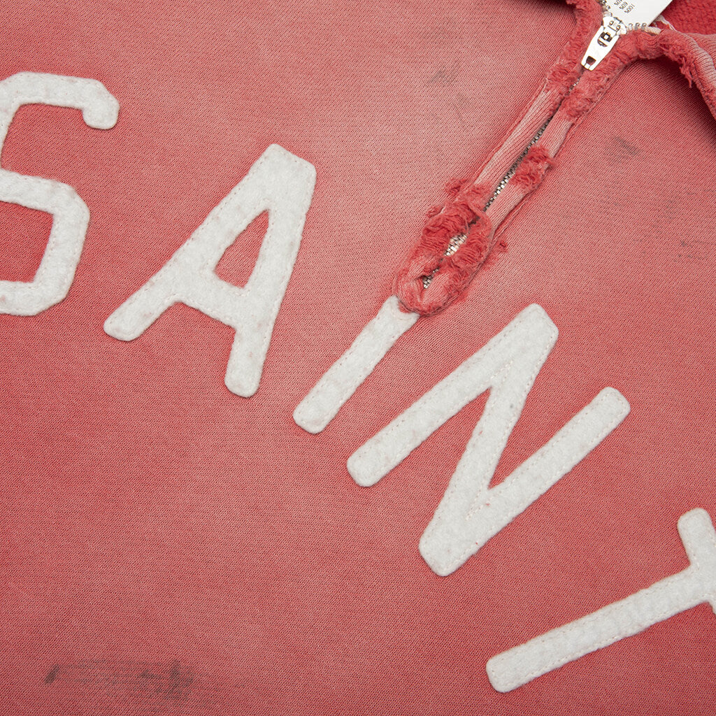 Saint S S Half Zip Sweat Polo Red