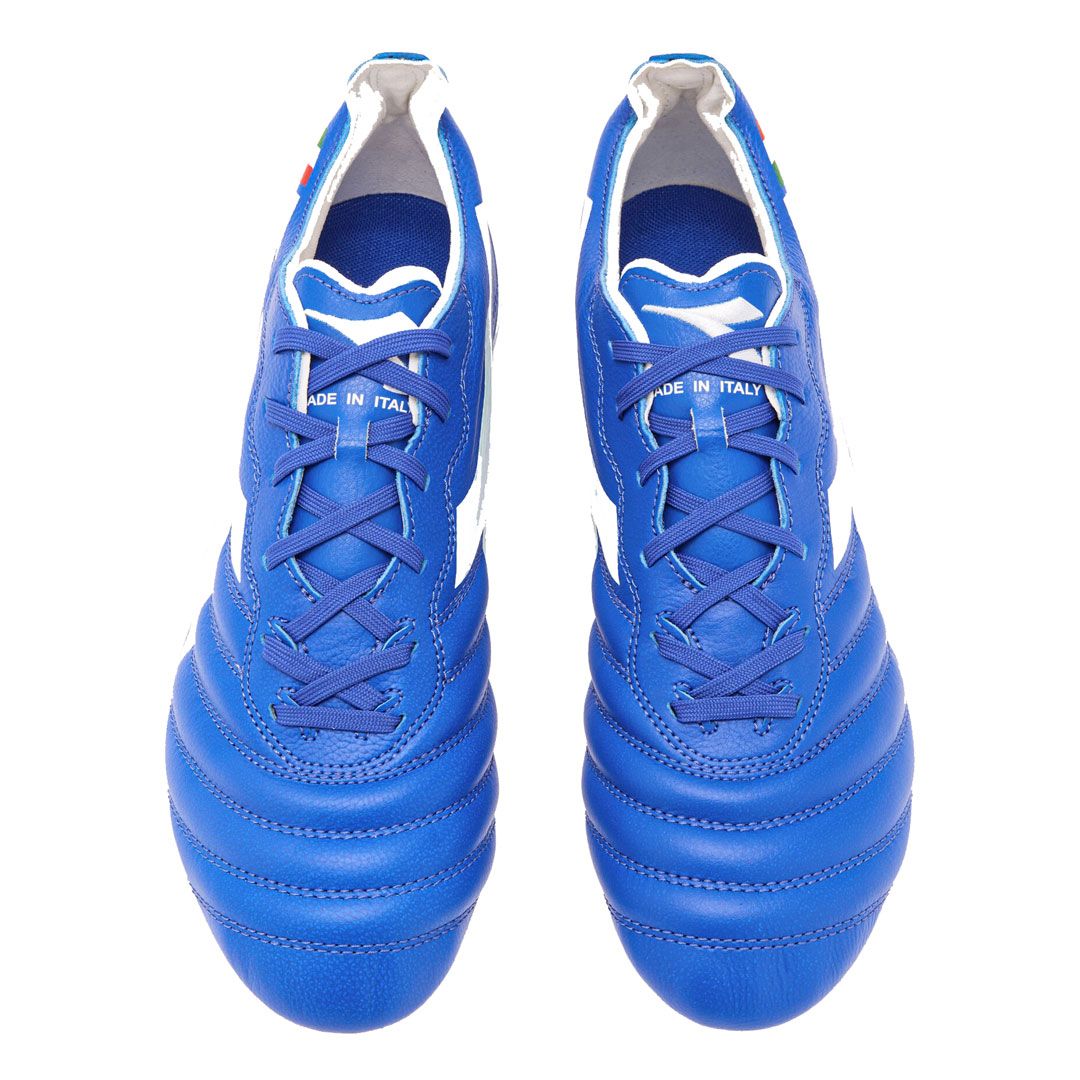 Diadora Brasil Elite2 Tech Italia LPX FG Firm Ground Soccer Cleats Blue White