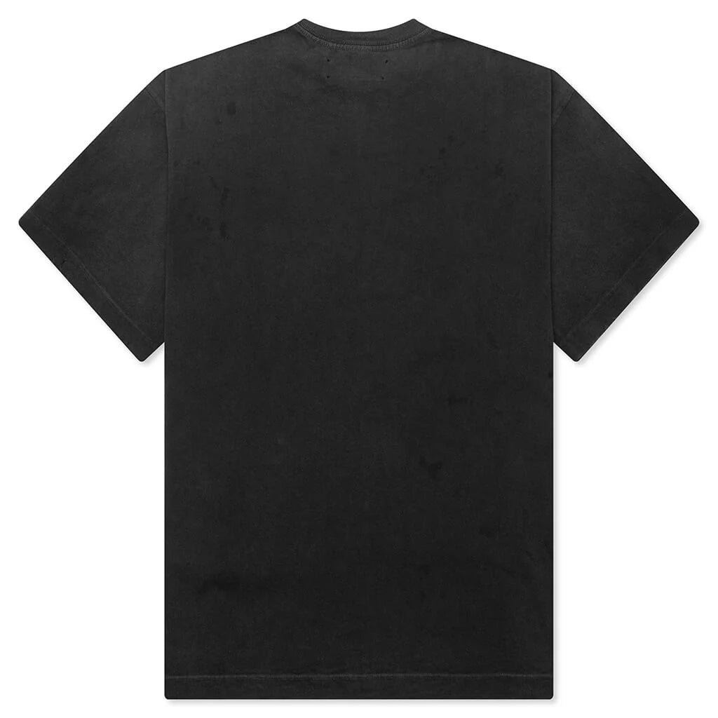 Chain Stitch Tee Washed Black