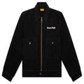 Zip Up Work Jacket Black