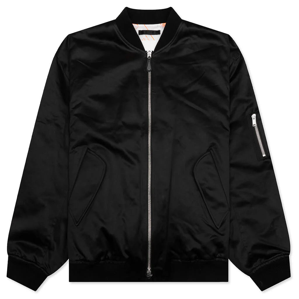 Oversized Bomber Jacket Pitch Black