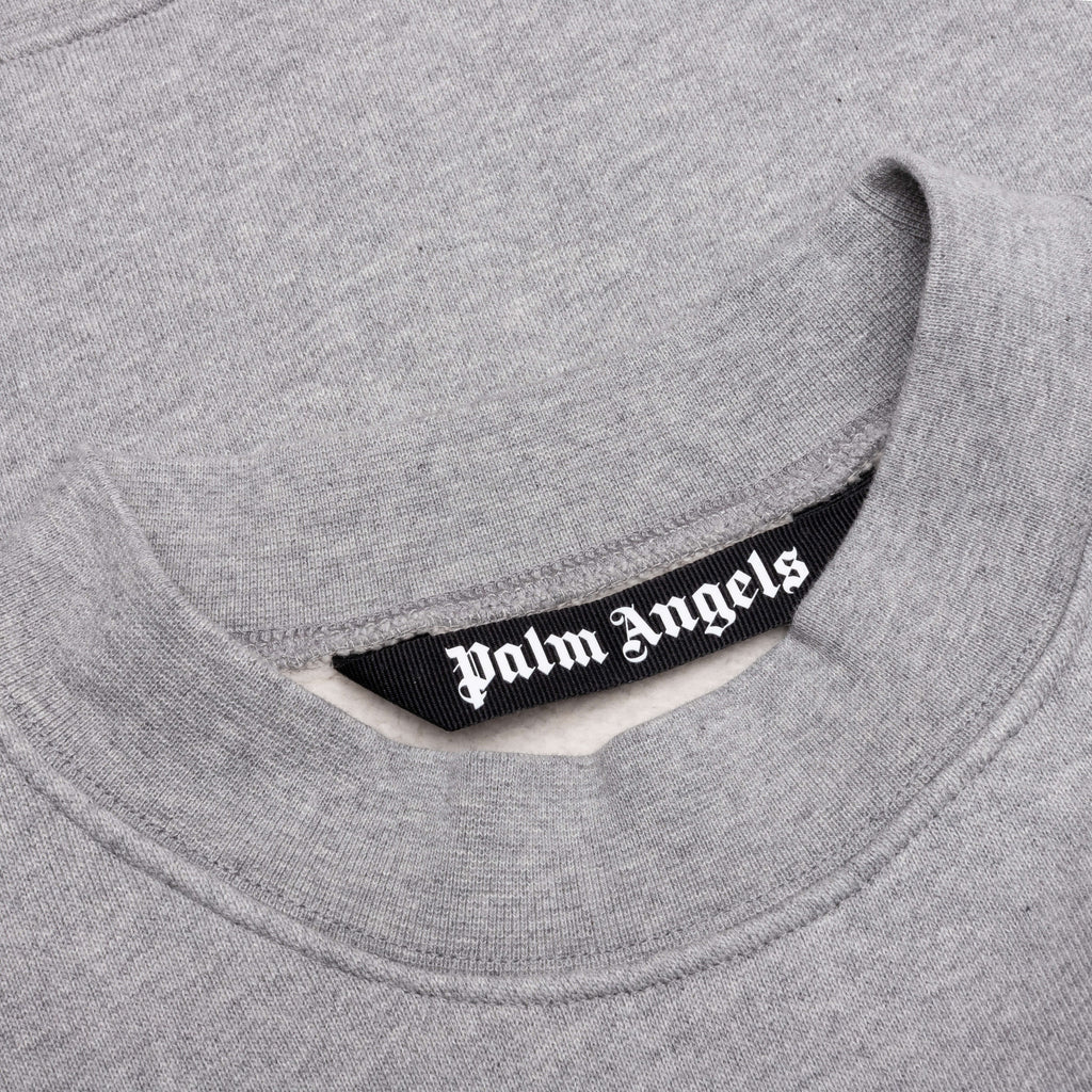 Back College Crew Melange Grey Petrol
