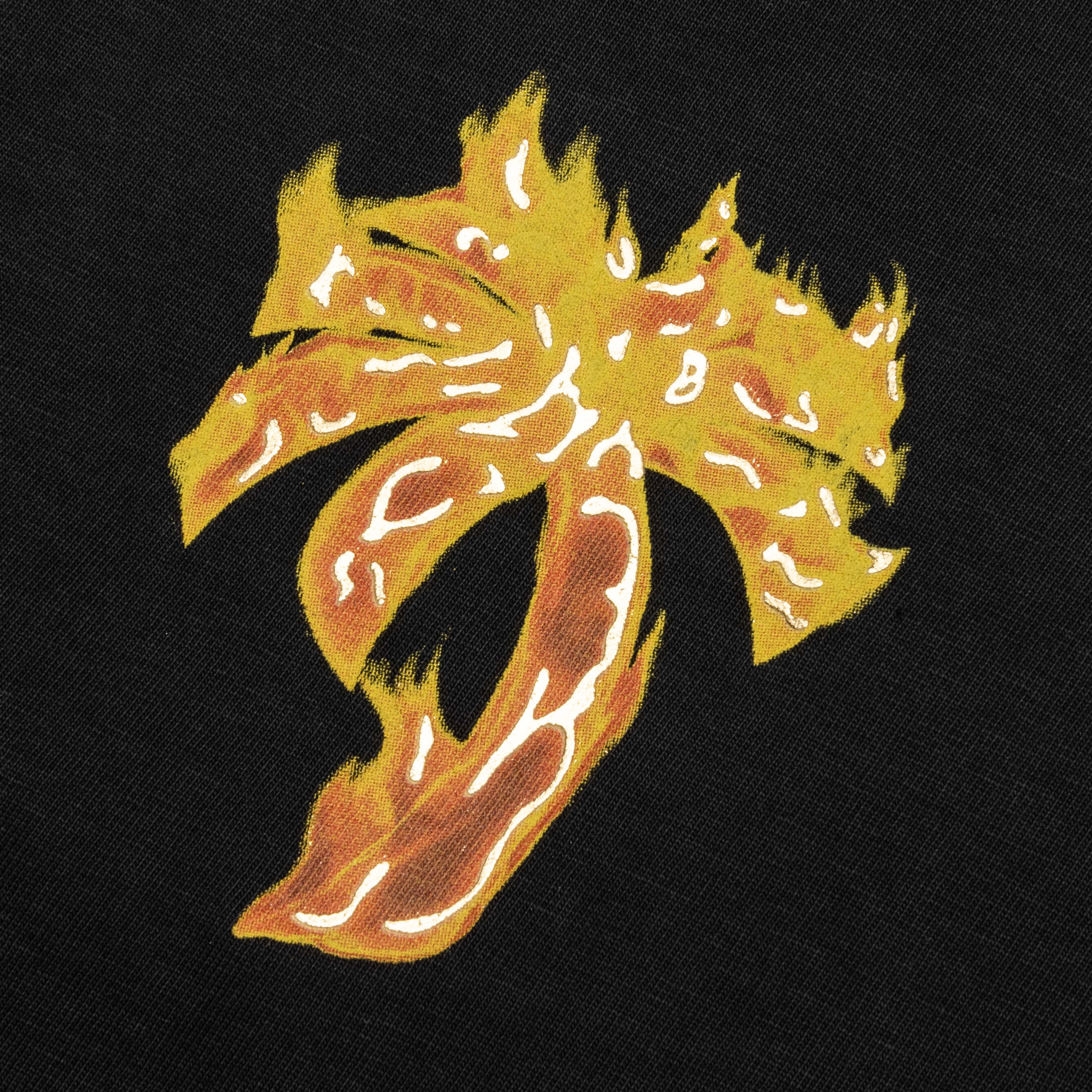 Burning Palm Over Tee Black Gold