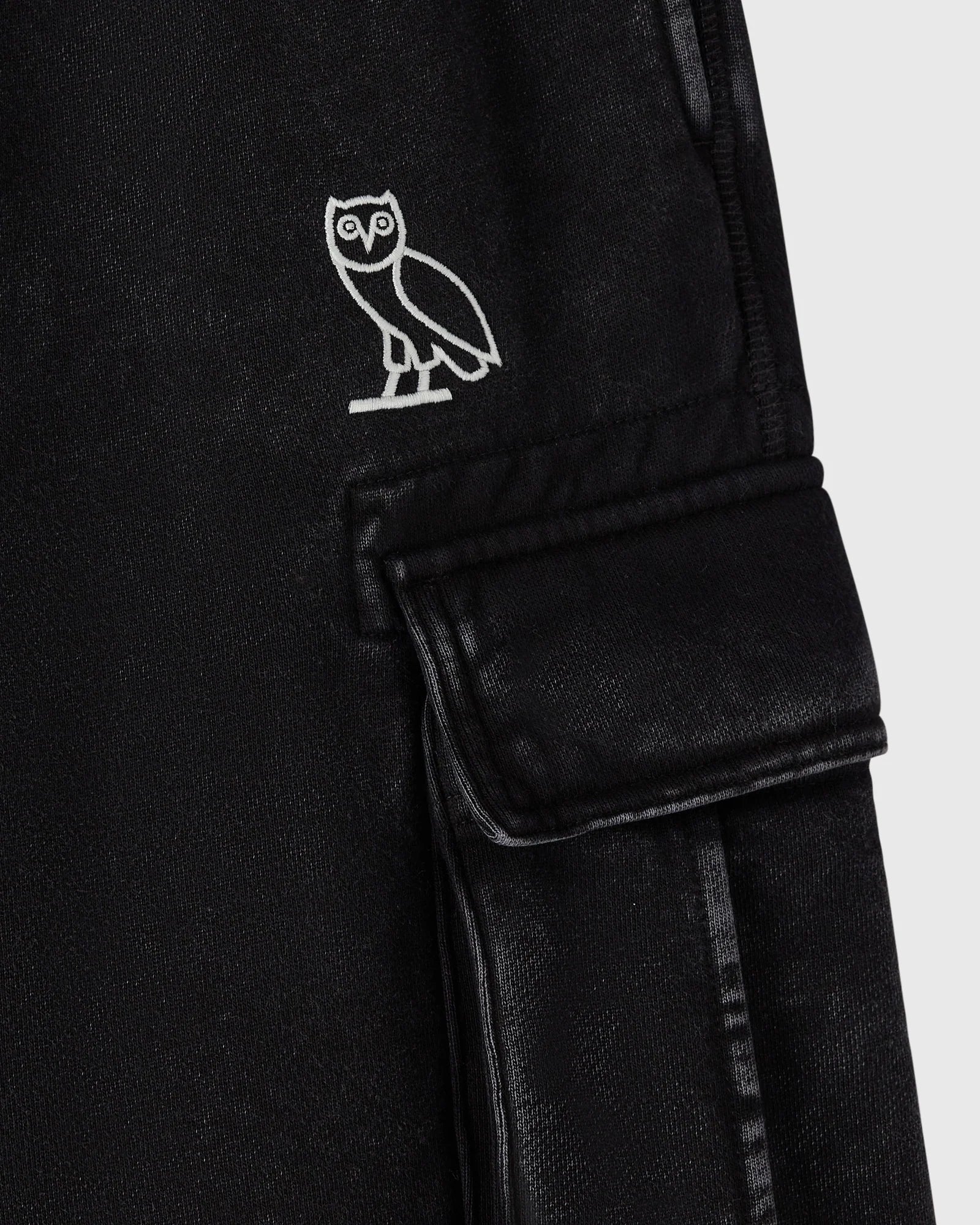Muskoka Cargo Sweatpant Garment Dyed Black