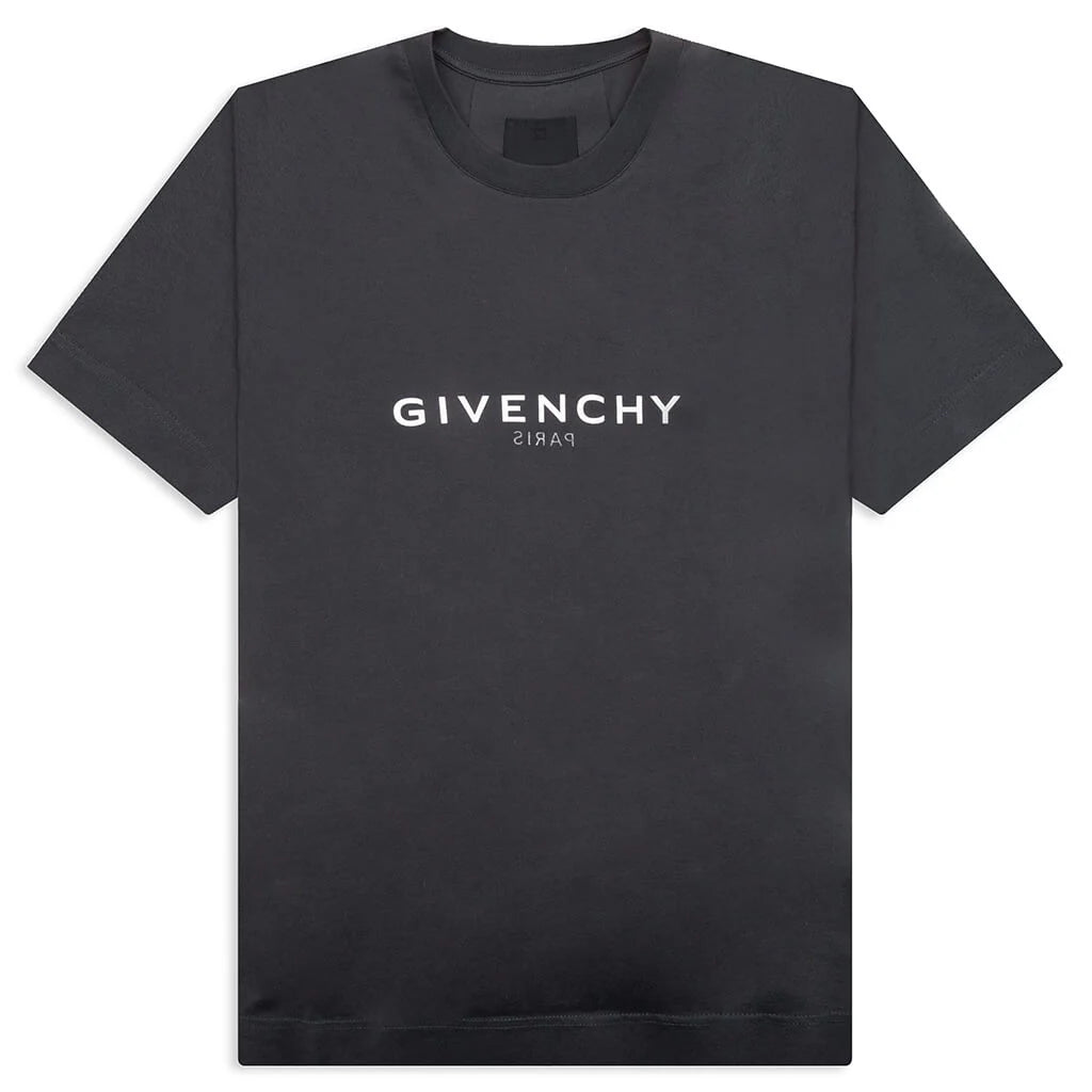 Slim Fit Reverse Print T Shirt Charcoal