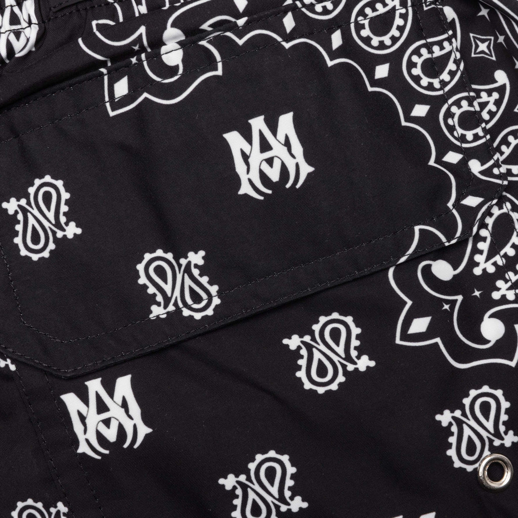 Bandana Paisley Swim Trunk Black