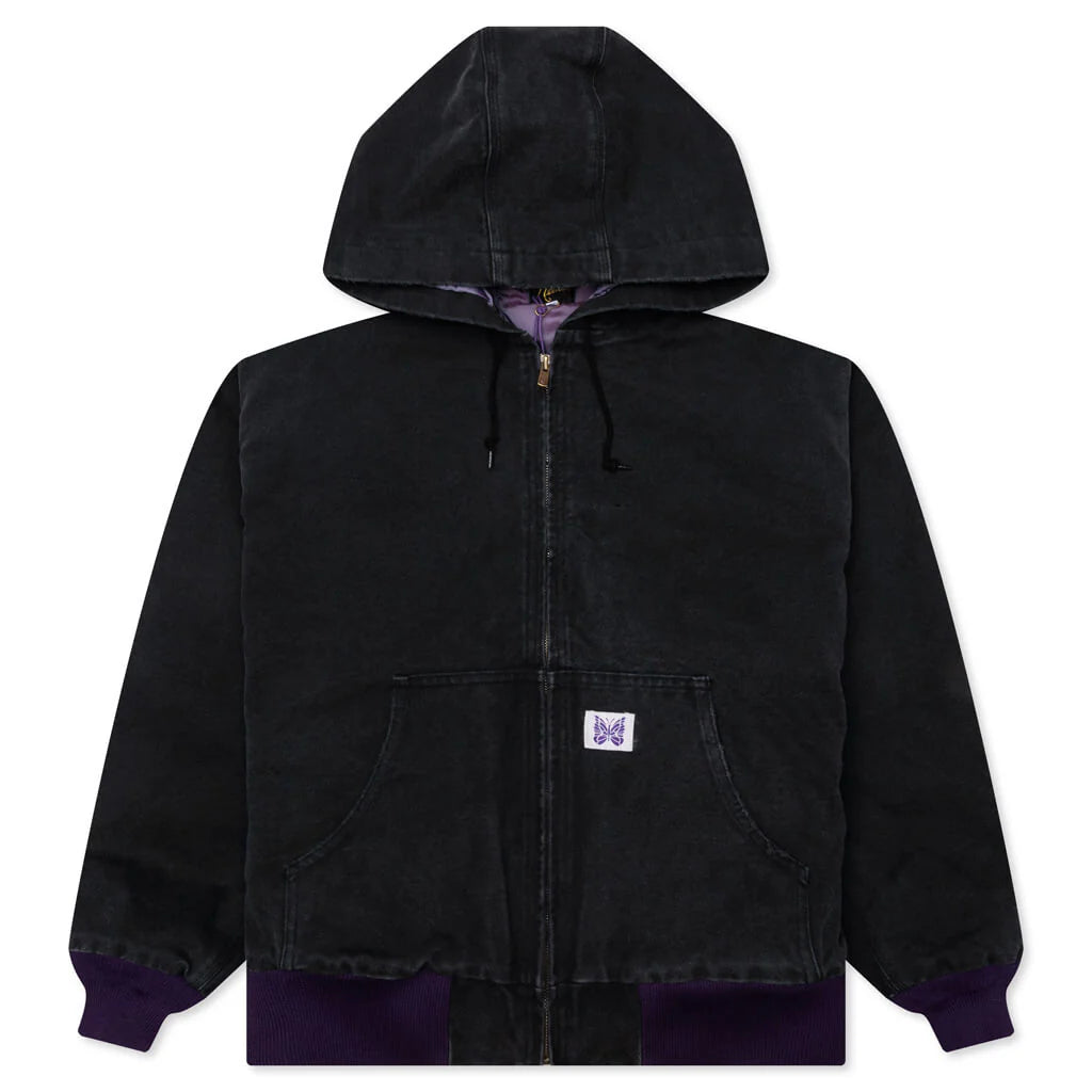 Zipped Work Hoody Black