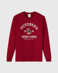 Collegiate Long Sleeve Tee Deep Red