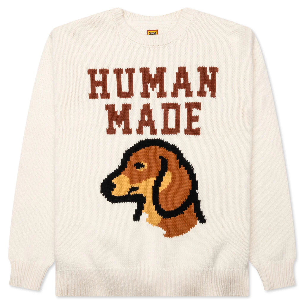 Dachs Knit Sweater White