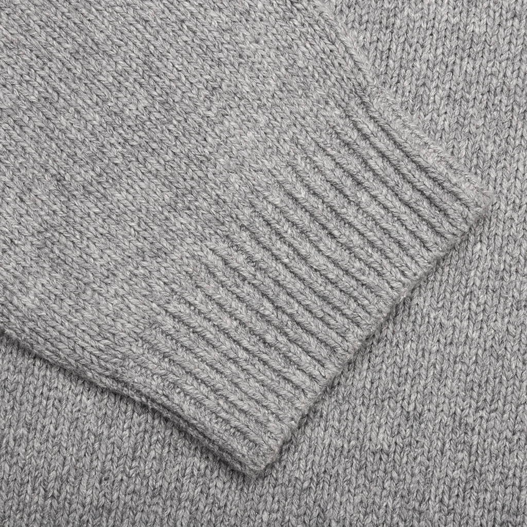 Contrast Pocket Cardigan Grey Melange