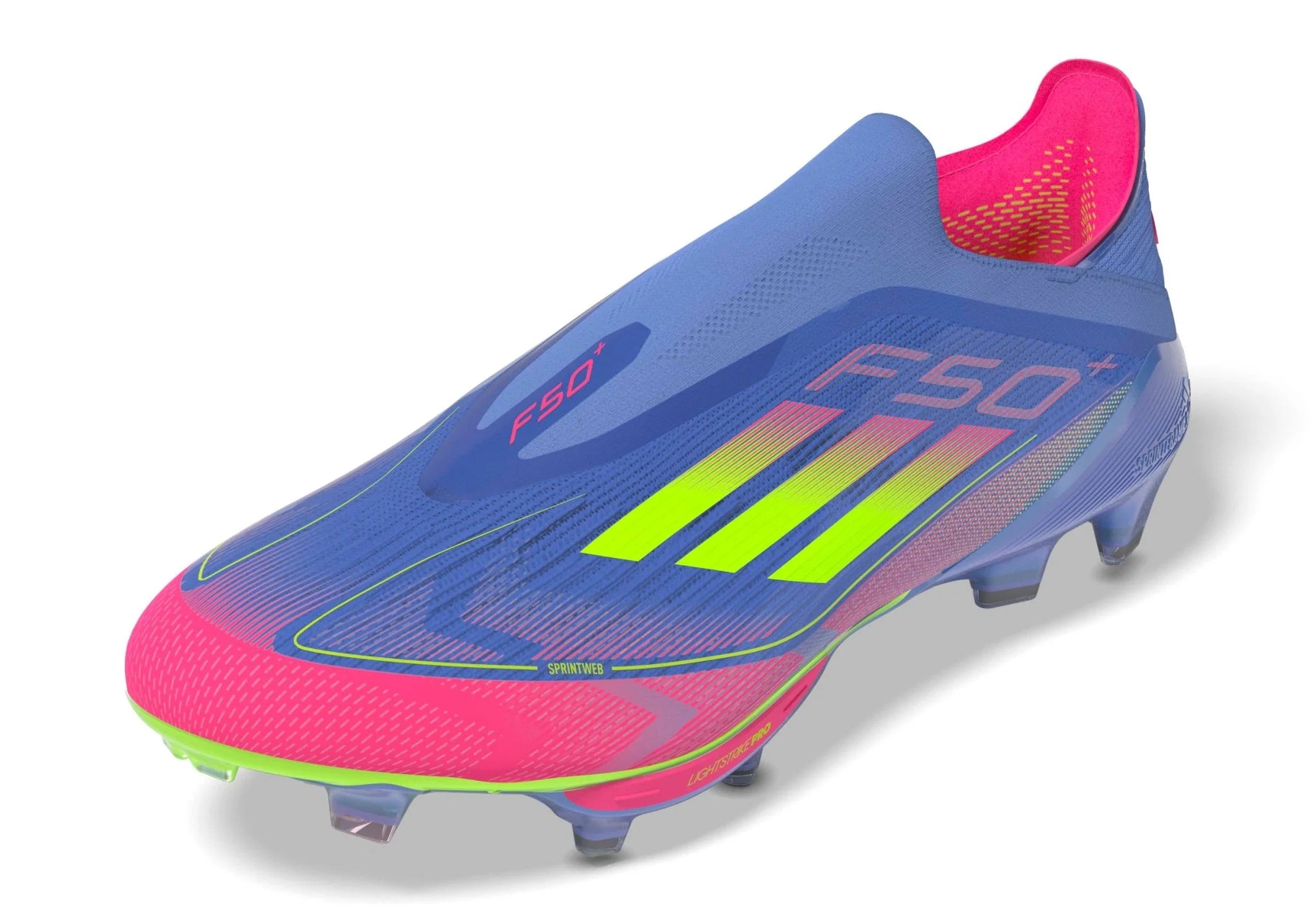 adidas F50 FG Mens Soccer Cleats Blue Fusion Lemon Pink