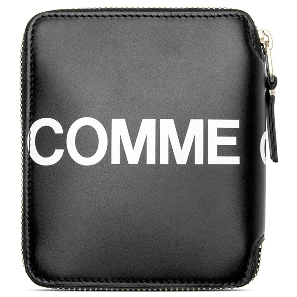 Comme des Garcons Huge Logo Leather Wallet Black