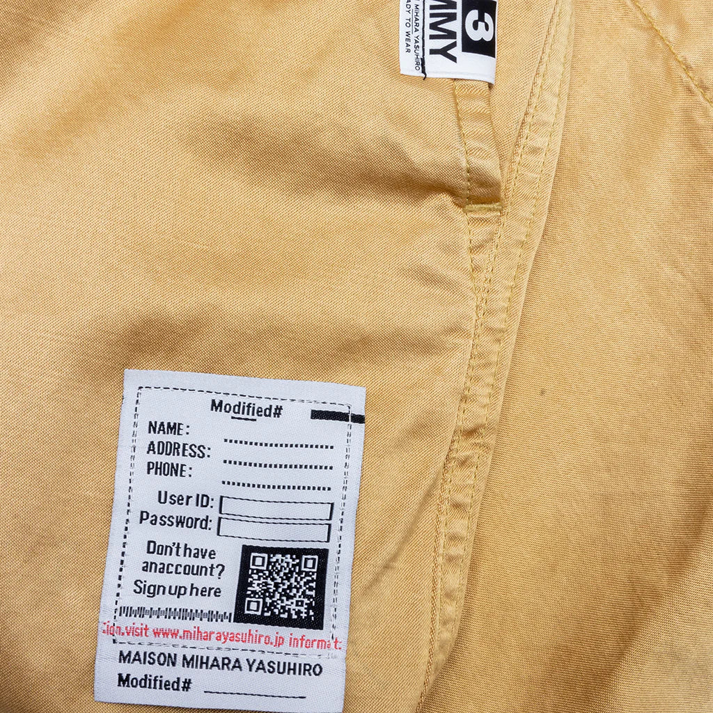 Aged Satin Shorts Yellow