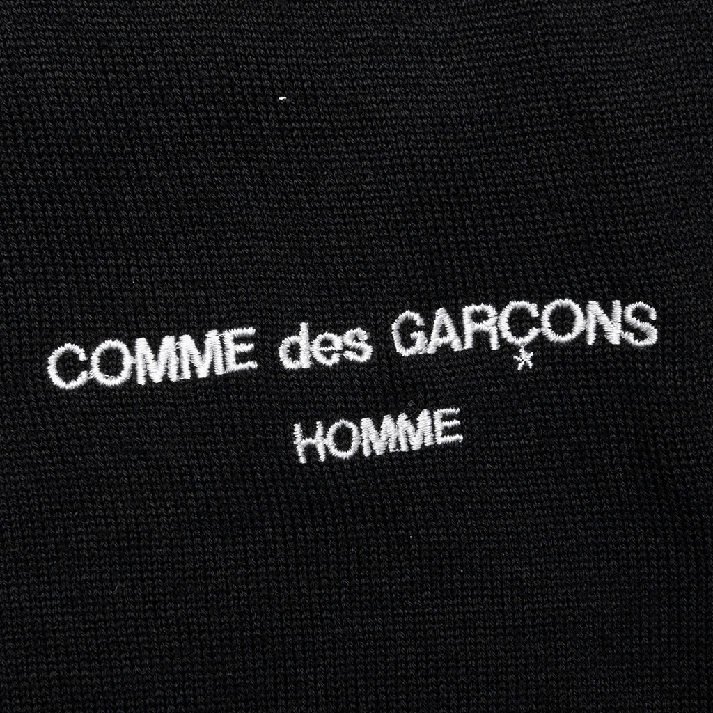 Drawstring Knit Sweatshirt Black