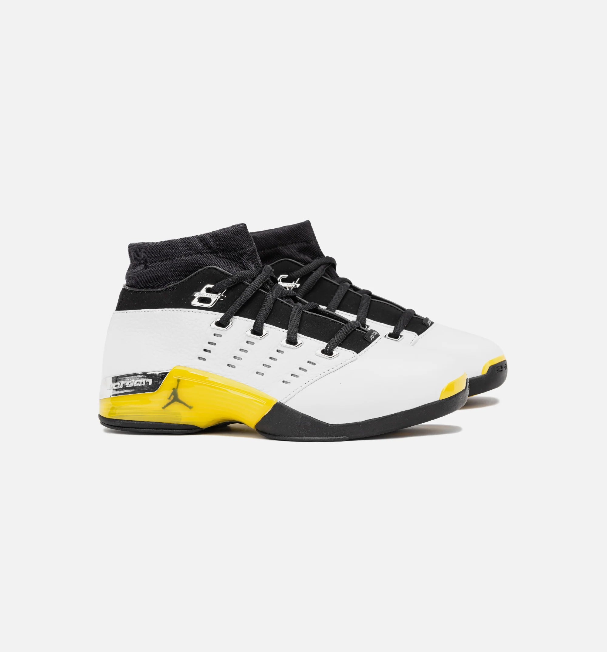 Air Jordan 17 Retro Low Lightning Mens Lifestyle Shoe White Lightning Black Chrome Limit One Per Customer