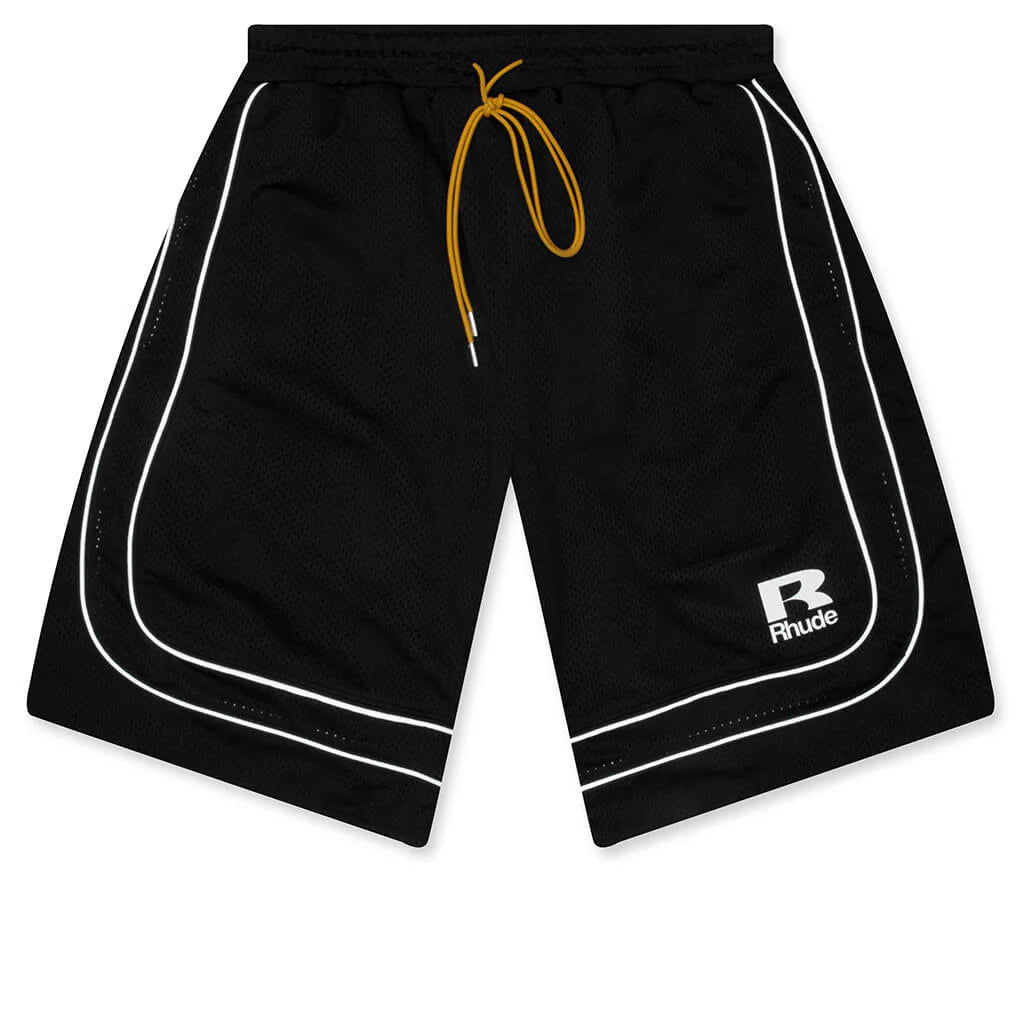 Baggy Mesh Basketball Short Black White