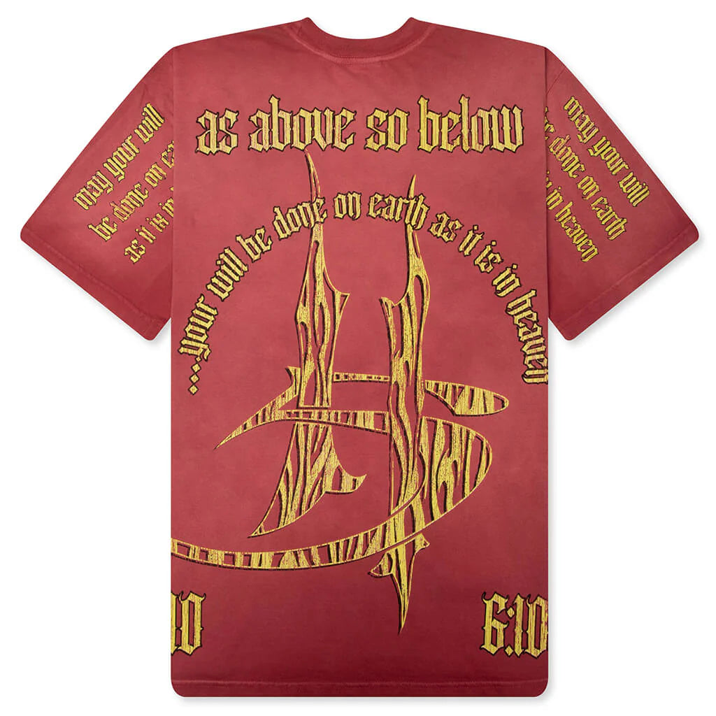 As Above So Below T Shirt Studs Red