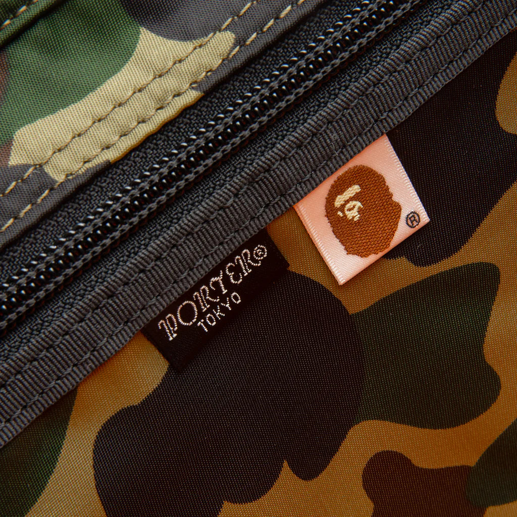 A Bathing Ape x Porter 1st Camo Rucksack Green