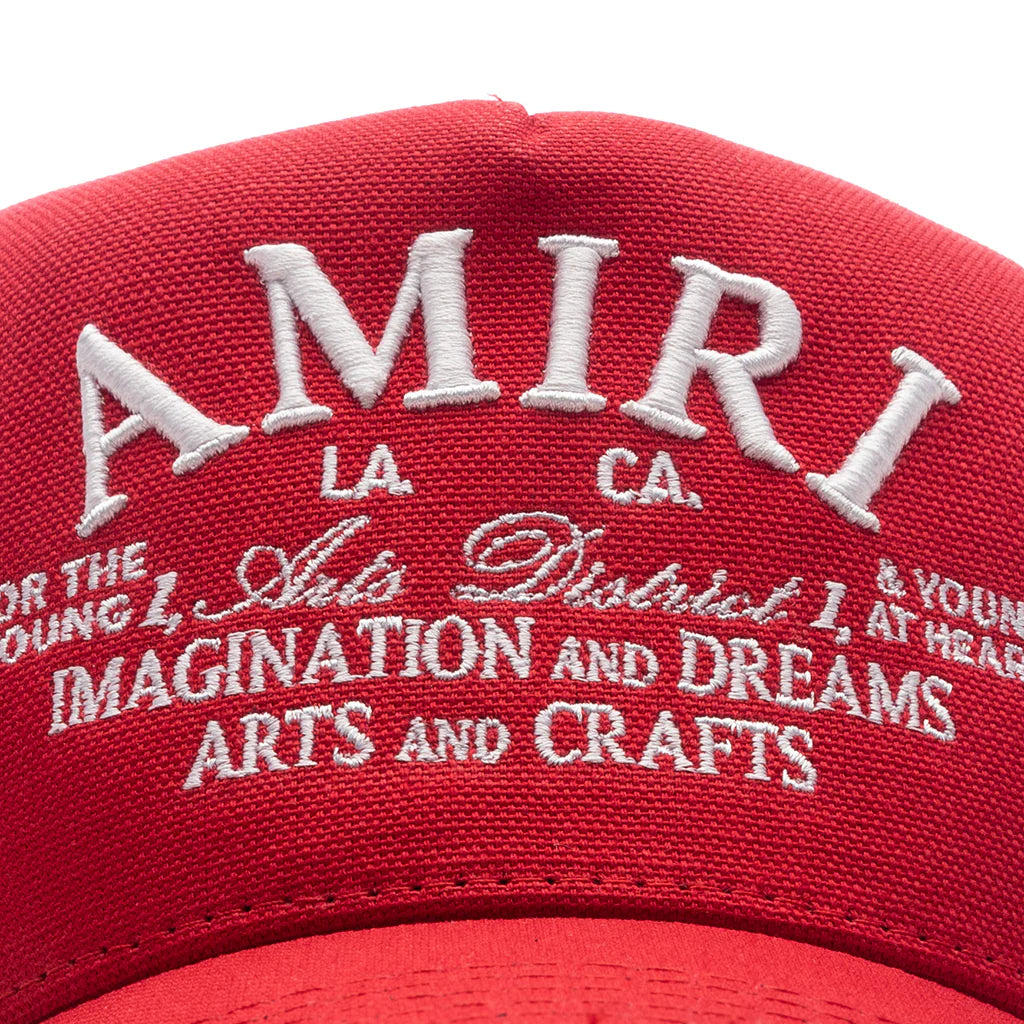 Arts District Trucker Hat Red