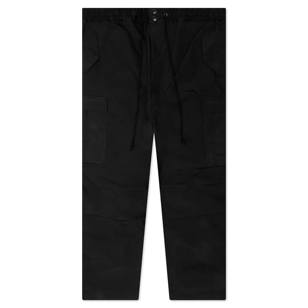 Nylon Cargo Pants Black