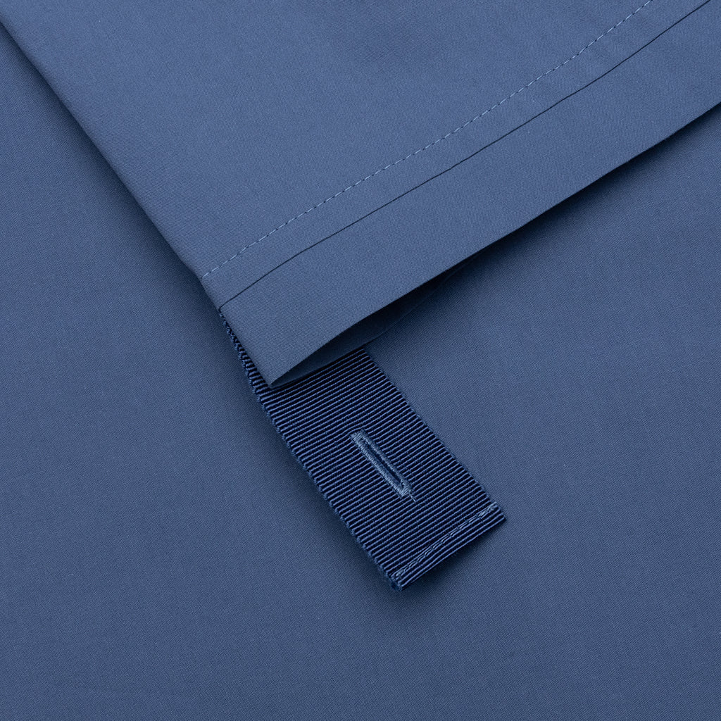 Quilted Pocket Polo Top Light Indigo