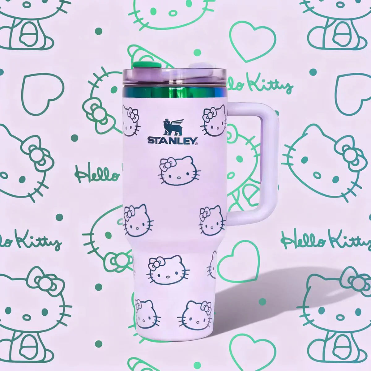 Copo Térmico Hello Kitty Tumbler 12L Inox com Tampa Hermética