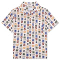 Trucker Print Silk Shirt Multi