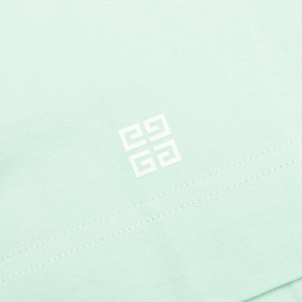 Slim Fit Reverse Print T Shirt Aqua Green