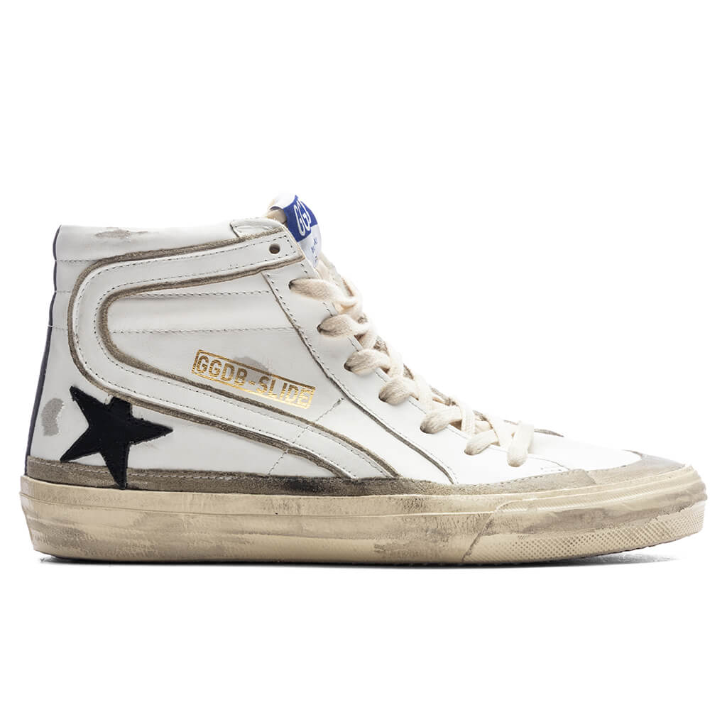 Womens Slide White Yellow Black