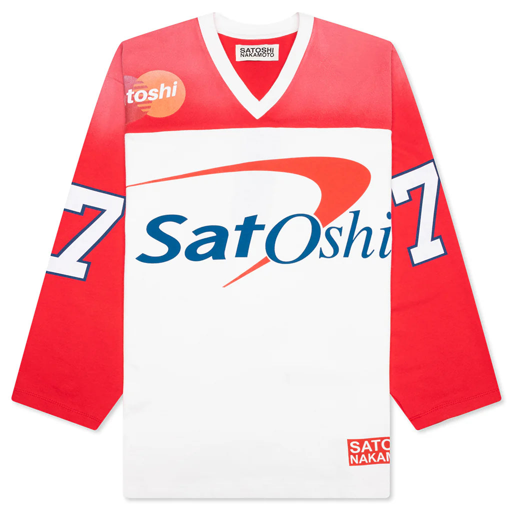Bank Of Satoshi Jersey White Red