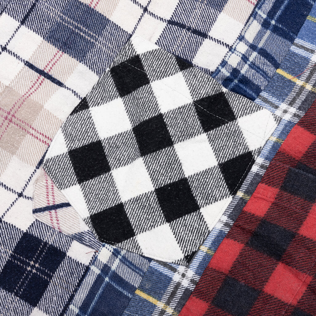 7 Cuts Wide Flannel Shirt Assorted