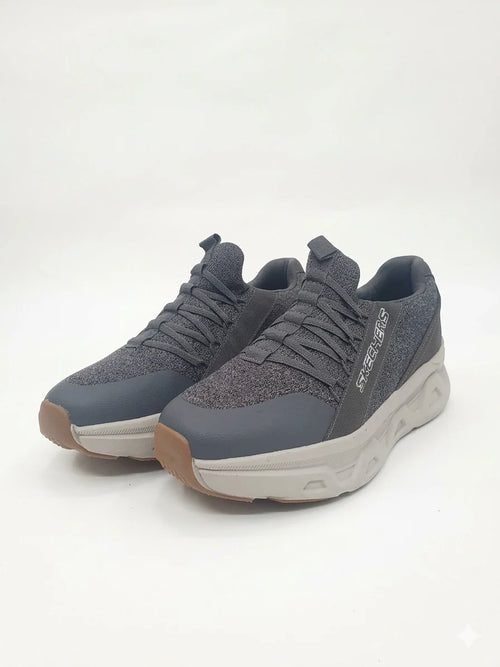 D LUX WALKKER AND SKECHERS CHARCOAL BLACK