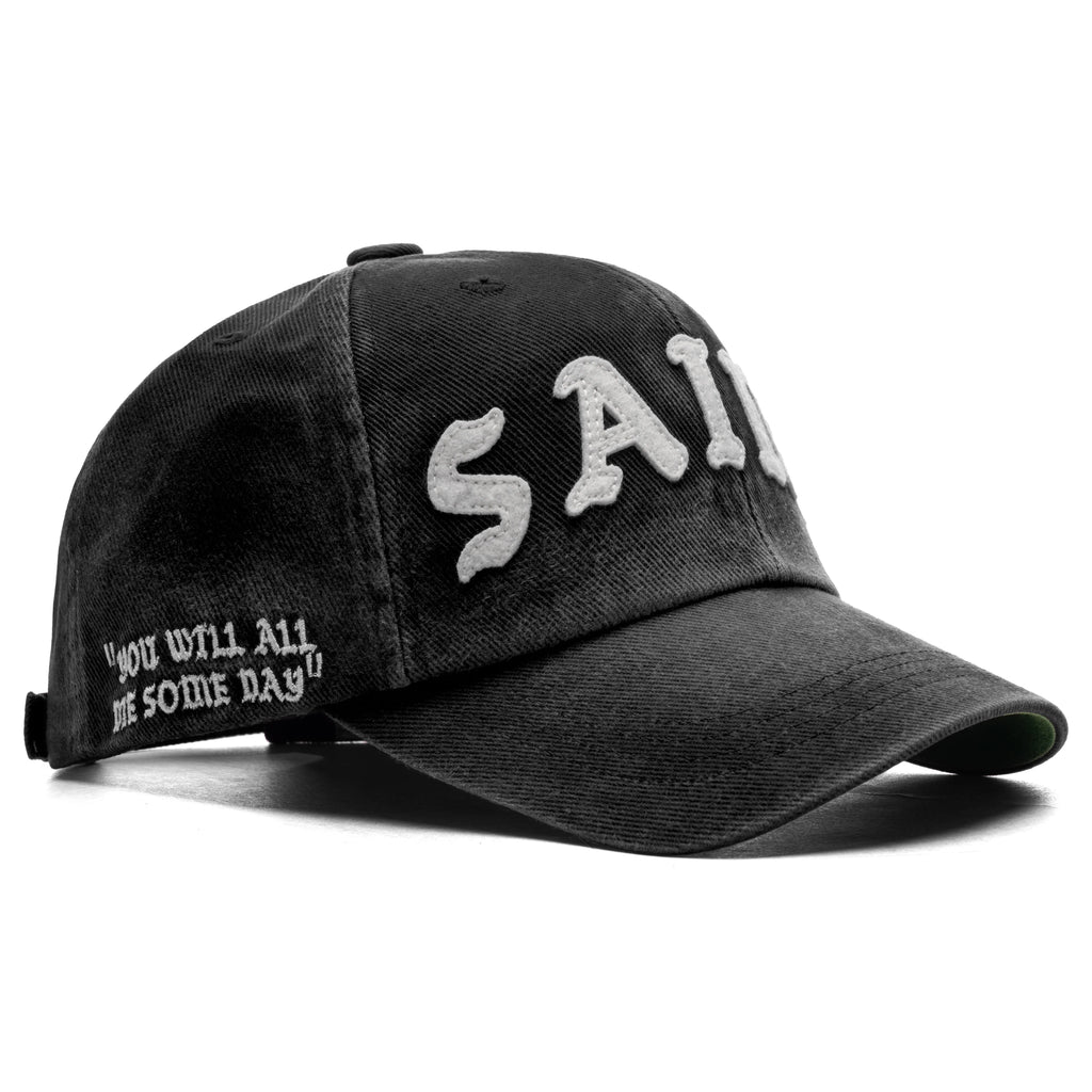 6 Panel Saint Cap Black