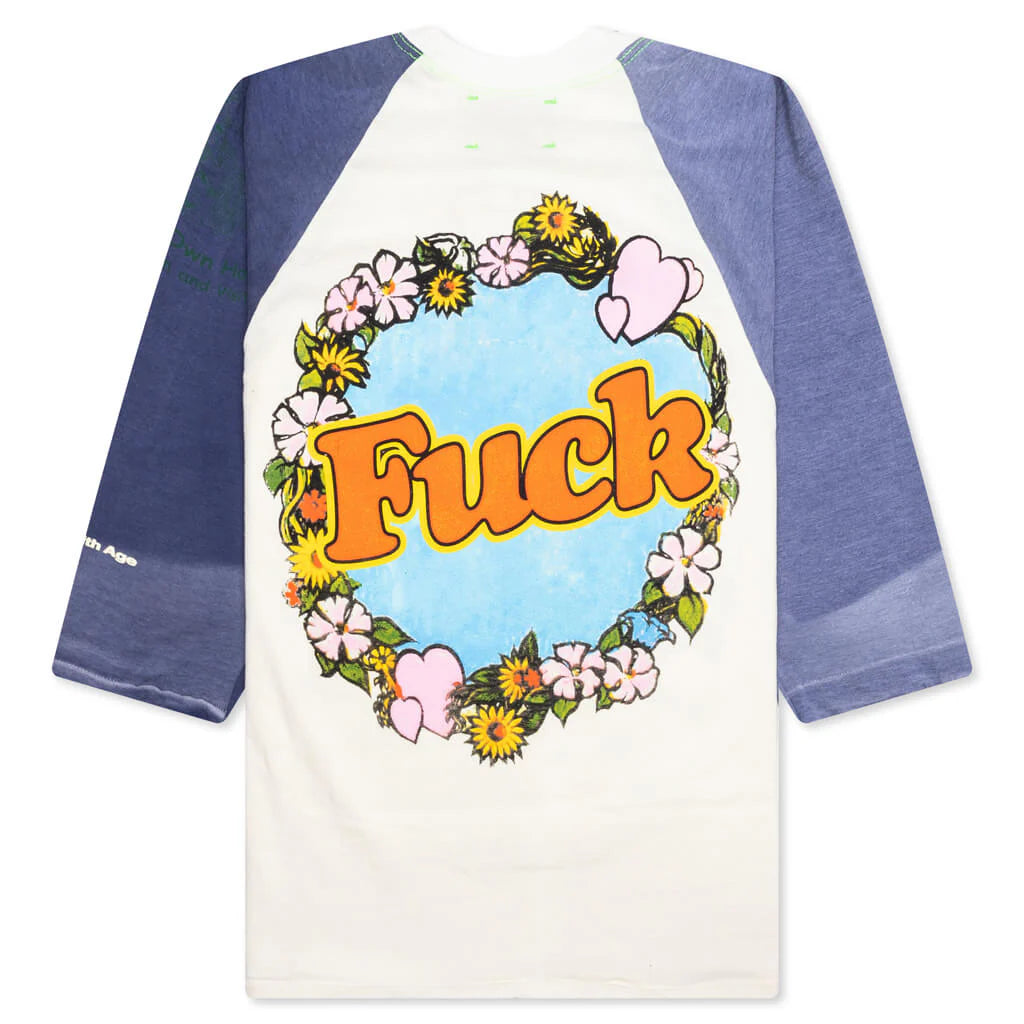Shit Fuck Raglan Tee Shirt Multi