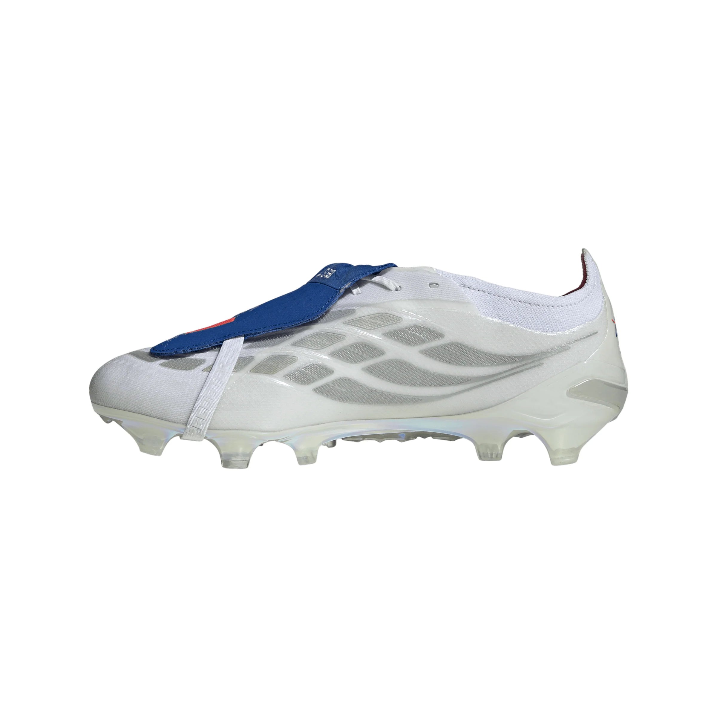 adidas Predator Elite Fold Over Tongue FG Firm Ground Mens Soccer Cleats White Zero Metallic Blue