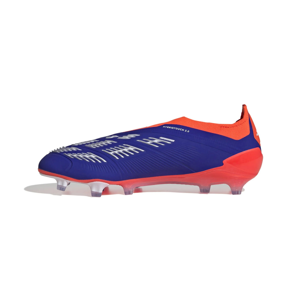adidas Predator Elite Laceless FG Laceless Firm Ground Soccer Cleats Lucid Blue White Solar Red