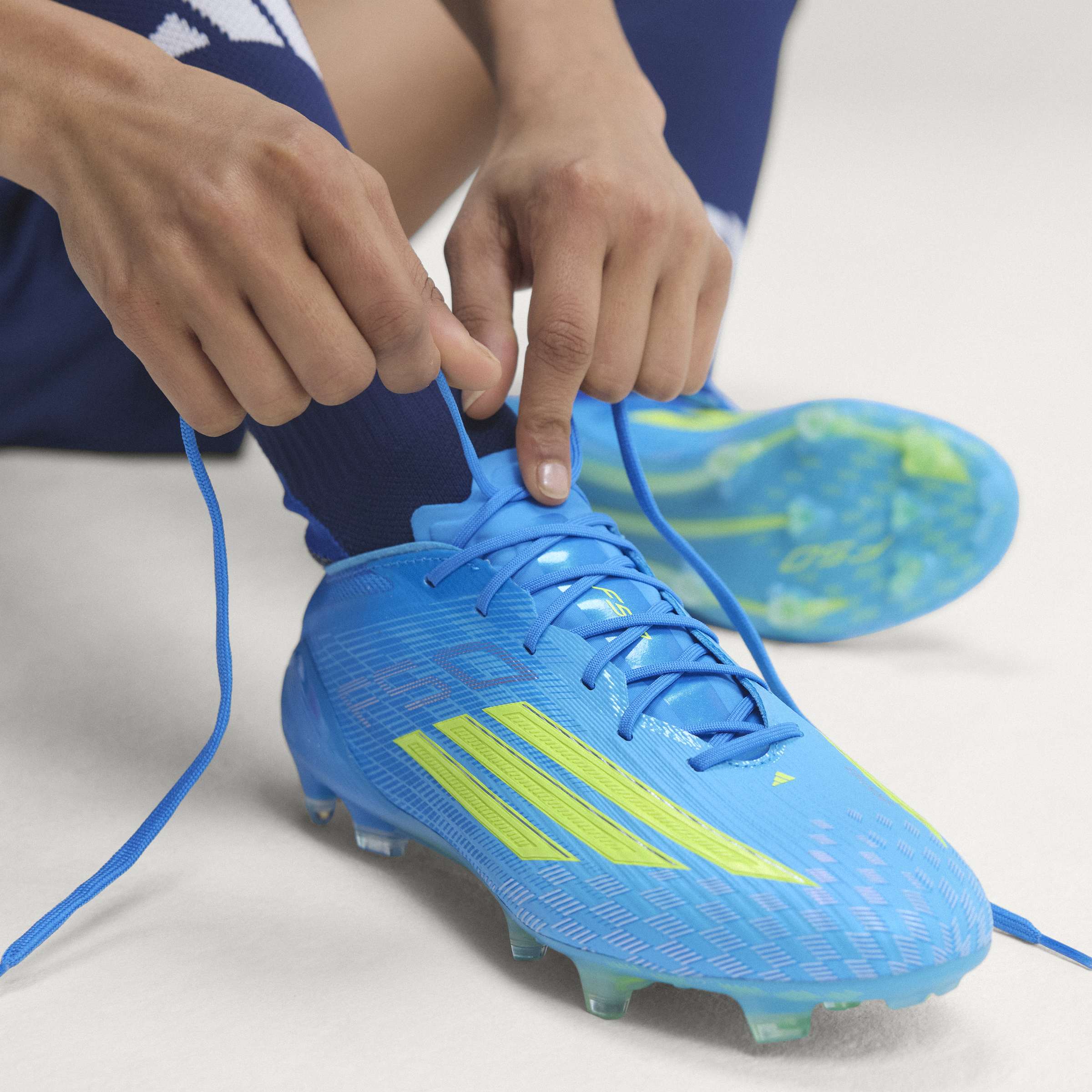 adidas F50 Elite FG Firm Ground Mens Soccer Cleats Blue Yellow Aqua