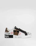 DG Portofino Sneakers In Printed Nappa Calfskin With Patch