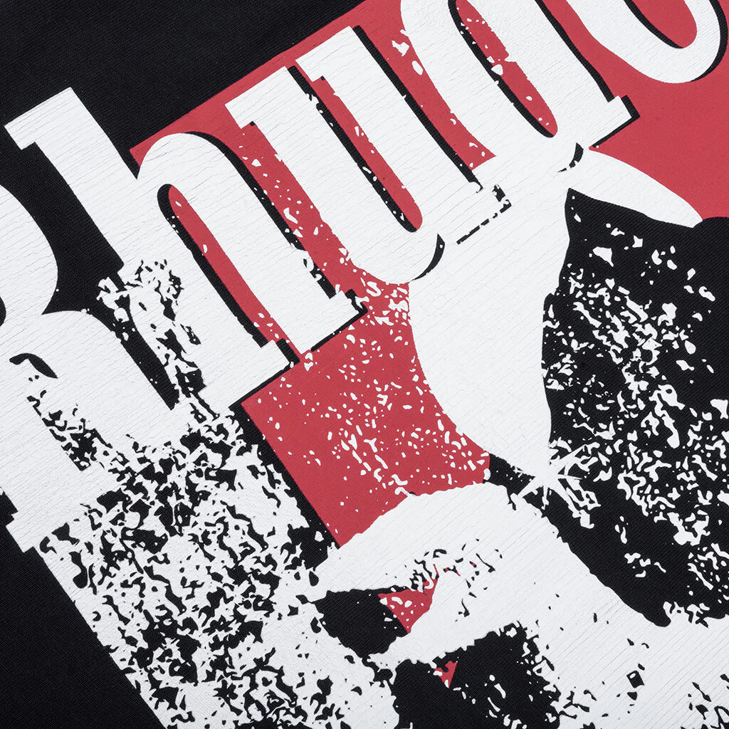 Moonlight Wolf Pocket Tee Vintage Black White Red